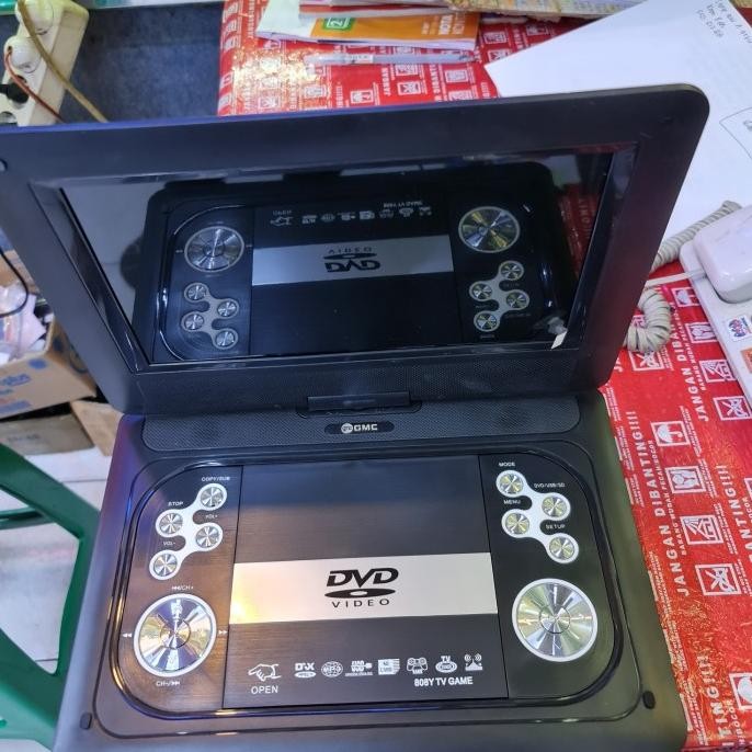 Murah Dvd Portable 11,6 Inch Dvd Portable Gmc Lengkap Bisa Dvd Cd Vcd Mp3