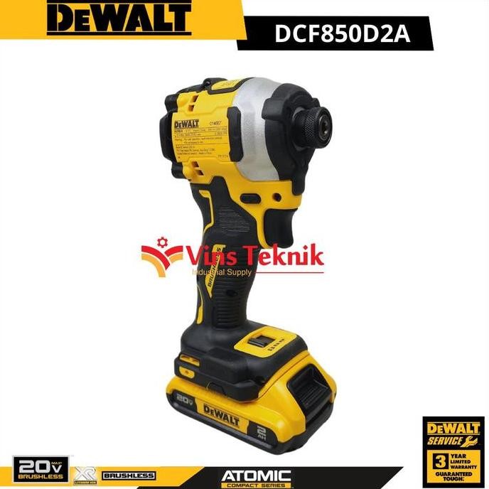 Promo Brushless Impact Screw Driver Bor Obeng Cordless Dcf850 Dewalt Dcf 850