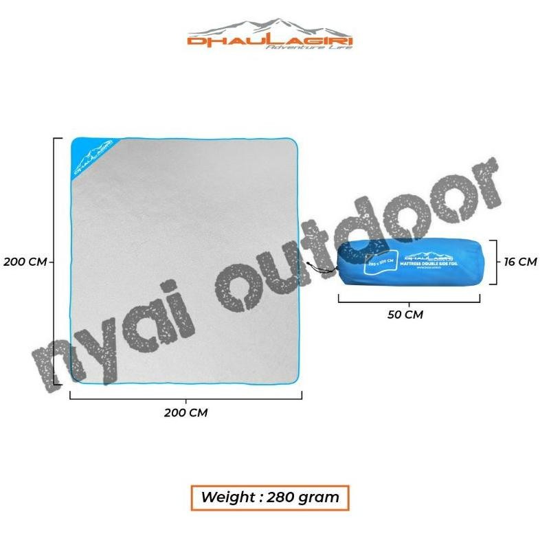 matras alumunium foil campingan 150x200 200x200 dhaulagiri