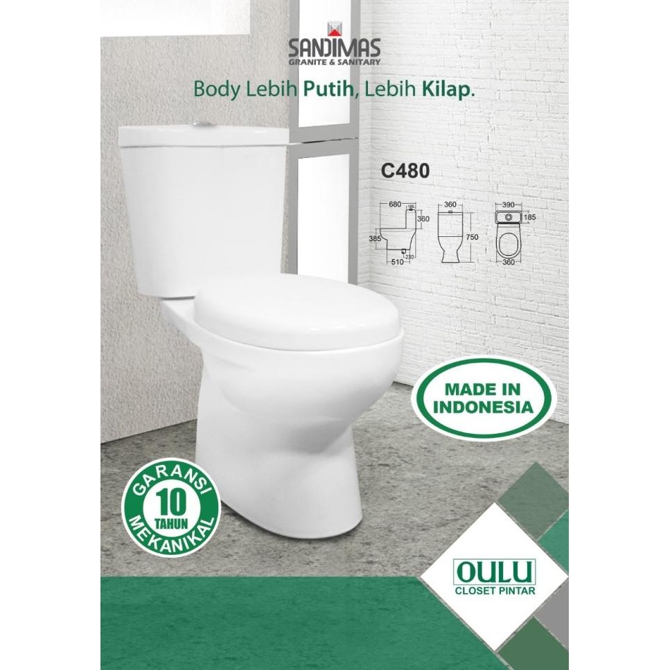 Sale Oulu Kloset Duduk C480 Two Piece