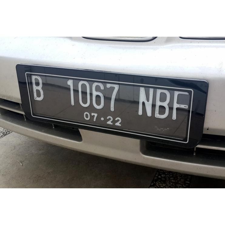 tempat Dudukan Plat No Mobil Dengan Lampu LED universal brio,jezz,avanza,rush LED Putih - Merah Rem