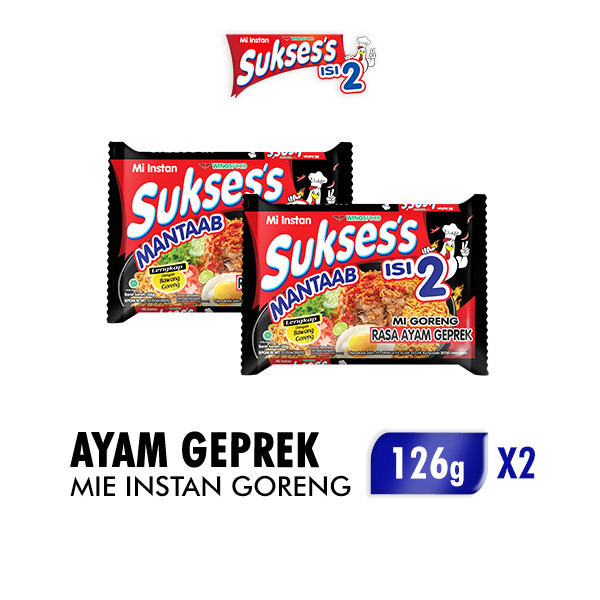

Suksess Mie Instan Goreng Ayam Geprek Bag 126 gr x2