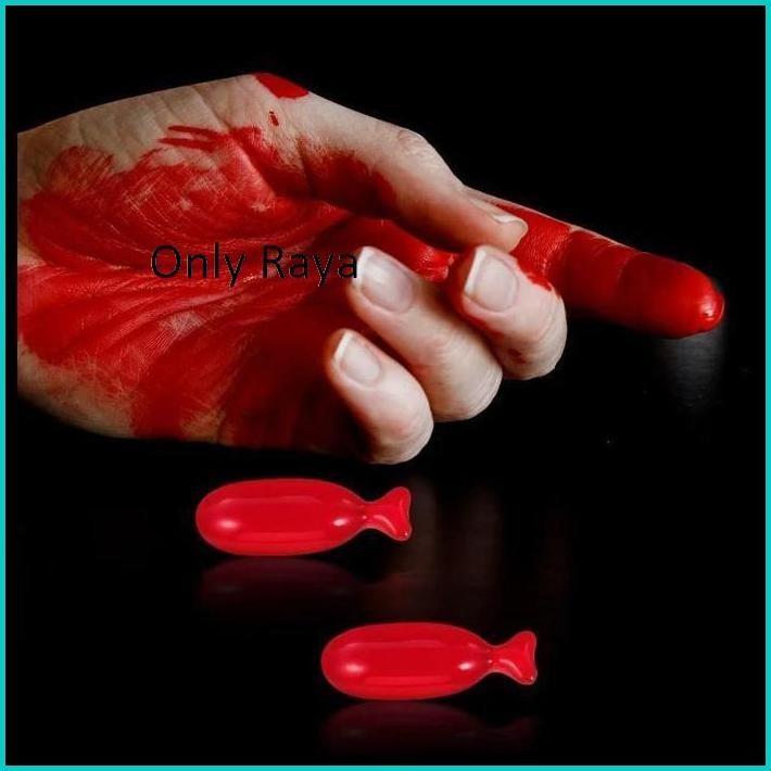10 PCS PIL DARAH PALSU/CAIRAN DARAH PALSU/DARAH PALSU BUAT PRANK/GIGIT FAKE BLOOD MAINAN