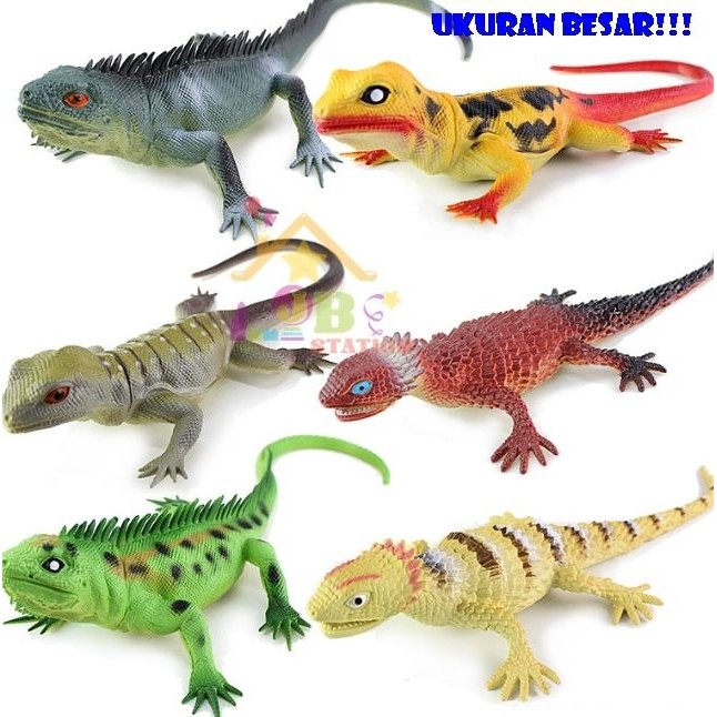 Sale Mainan Anak Hewan Reptil Kadal Cicak Karet Dipencet Bunyi Kualitas Top
