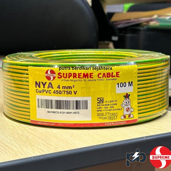 Kabel Nya 4Mm Merk Supreme / Kabel Nya 4 Mm Supreme - Asli