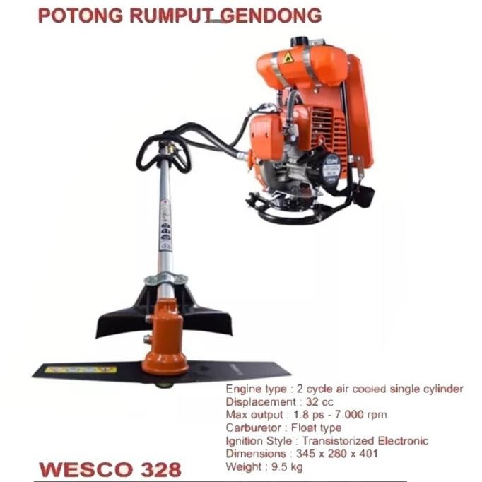 PROMO Mesin Potong Rumput Gendong 328 / WESTCO TG328 2 TAK TIGER TG328 Brush Cutter pemotong