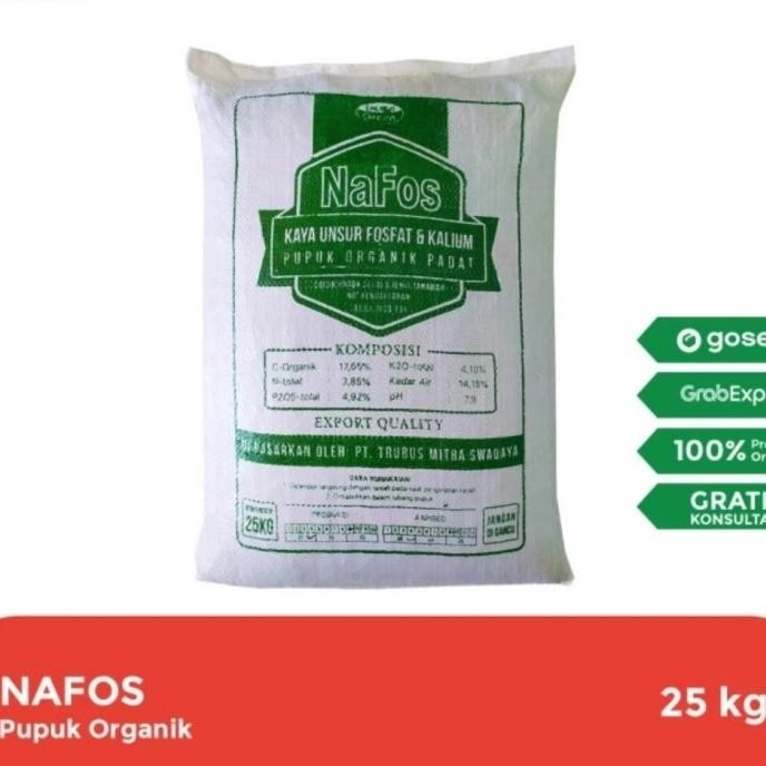 Pupuk Organik Guano NAFOS 1 Karung 25 Kg GOJEK OR GRAB ONLY [terbaik]