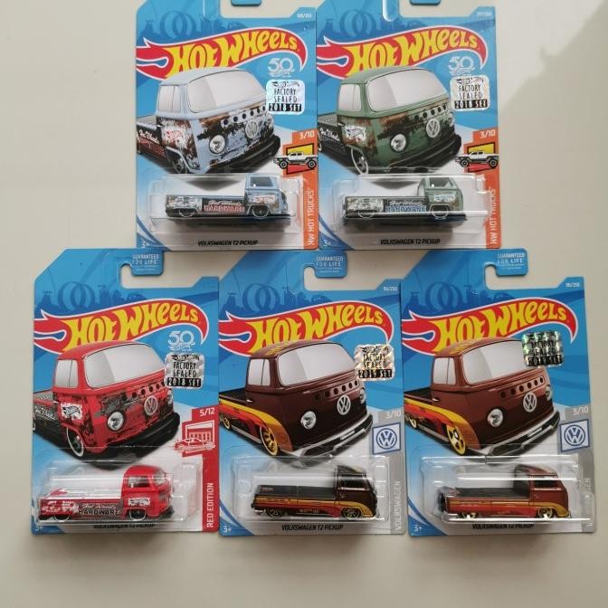 BEBAS ONGKIR - Hot Wheels Volkswagen T2 VW pickup super treasure hunt THS red edition