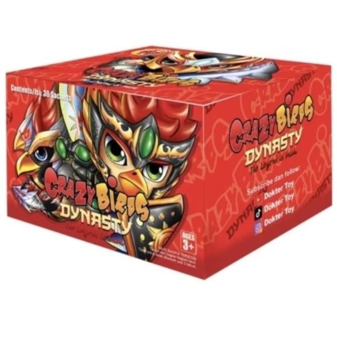 1 Box Karoman Isi 30 Sachet Mainan Karoman Crazy Birds Dynasty 1 Box Co