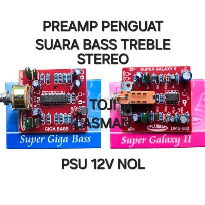 Murah KIT PCB MODUL PREAMP PENGUAT SUARA BASS TREBLE VOKAL GIGABASS TURBOBASS GALAXI GALAXY  I II II