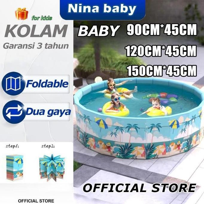 yjstore- Kolam Renang Anak Kolam renang anak bulat lipat non tiup Kolam Renang Anak Besar Tidak meme