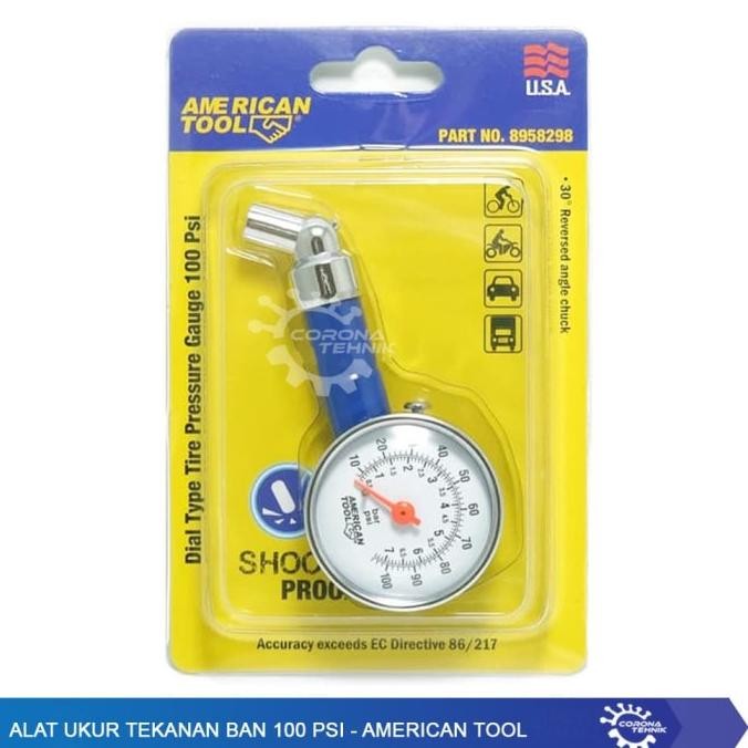 Alat Ukur Tekanan Ban 100 PSI - American Tool murah