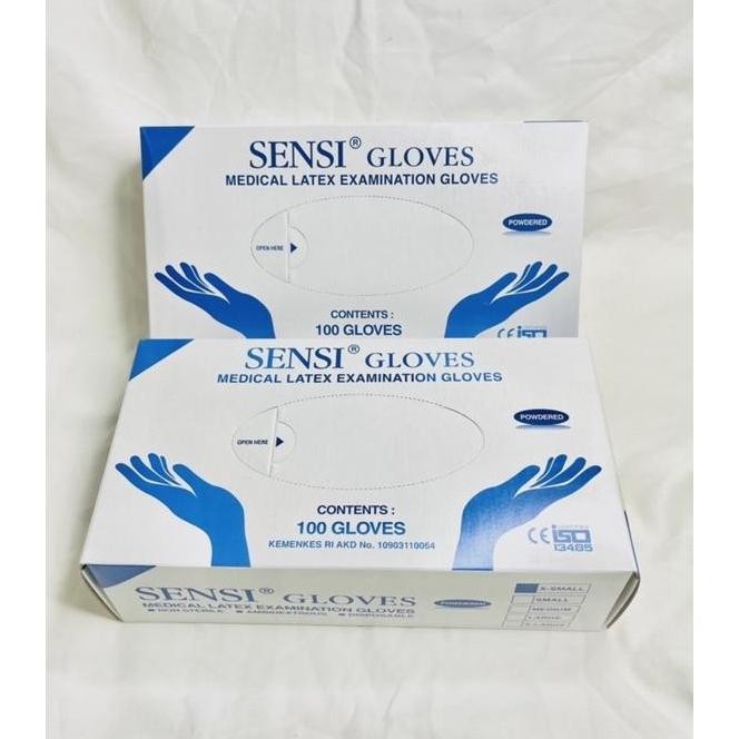 SENSI GLOVES LATEX SARUNG TANGAN SENSI ISI 100