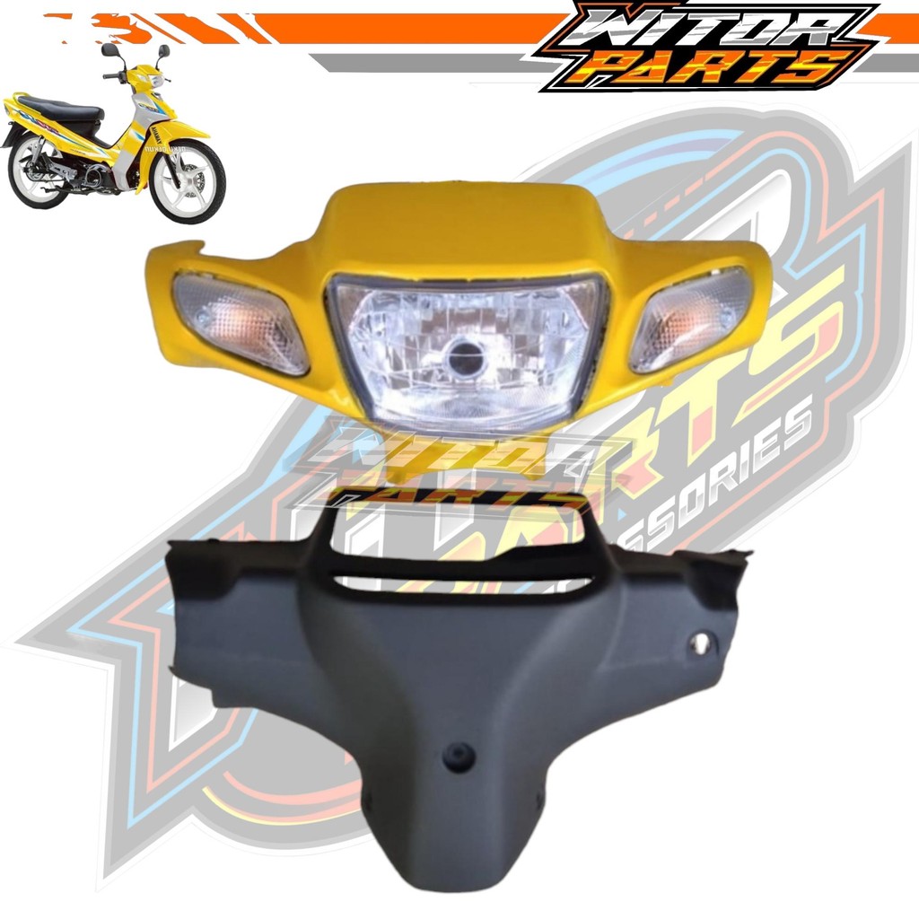 Batok Kepala Depan Belakang Yamaha F1ZR Fizr Vega R Lama + Lampu Dan Sen Warna Kuning / Batok Kepala