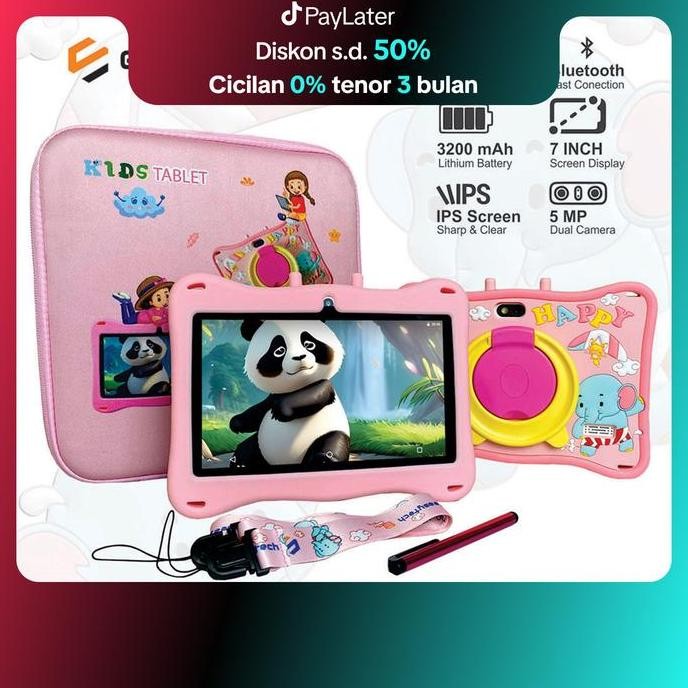 Tablet Edukasi Anak Easytech E-13 Dengan Kemasan Tas / Tablet Android Untuk Belajar Anak / Tablet Ai
