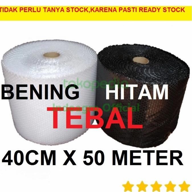 

Bubble Wrap Hitam dan Bening 40Cm x 50Meter