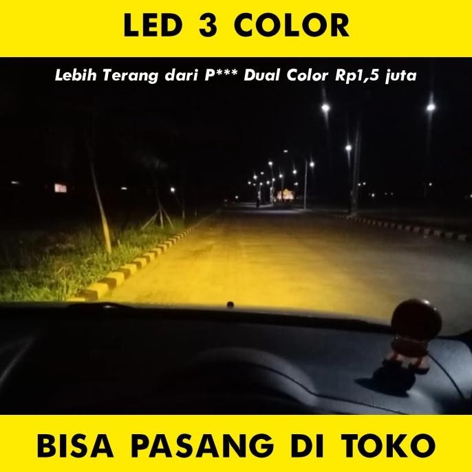 Foglamp LED 3 Warna H3 H27 HB4 - Fog Lamp Lampu Kabut Tri Color Colors