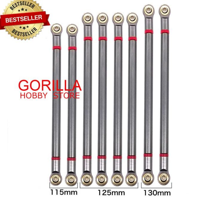 Aluminium Alloy Link Rod 8Pcs Rc Crawler Axial Scx10 Wheelbase 313Mm Co