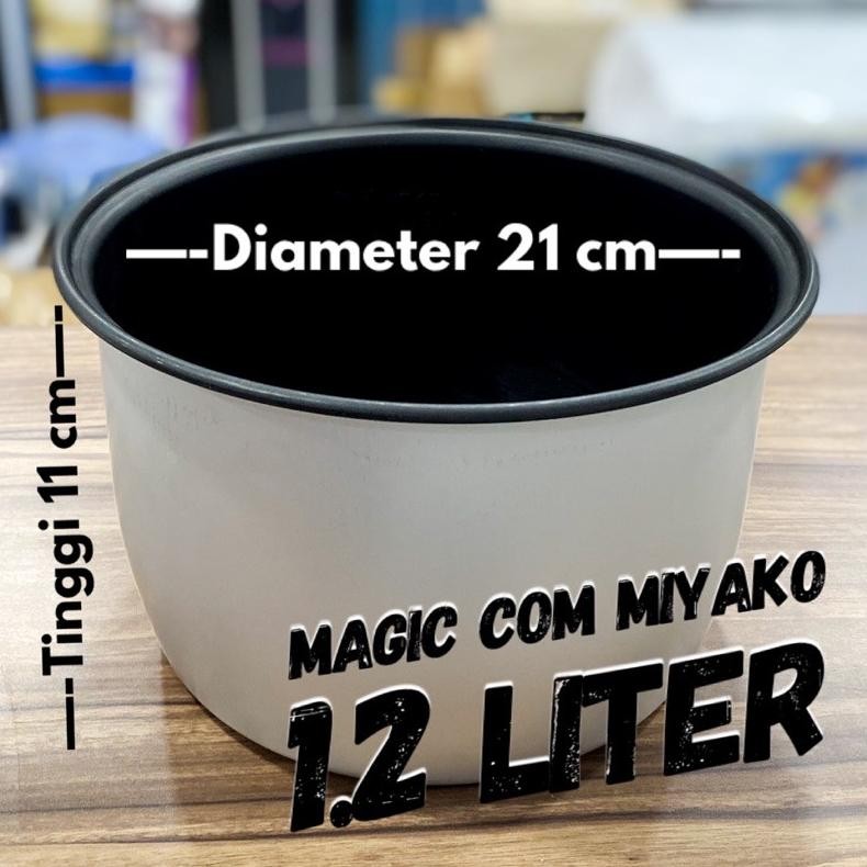 JH8 Panci Magic Com Miyako 0,6 1 1,2 dan 1,8 2 Liter ORIGINAL ADA LOGO MIYAKO Teplon rice cooker Bis