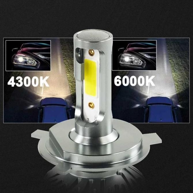 H4 led lampu mobil 24 watt 6000k 4300k 2pcs FX chip cob 3000 lm led h4