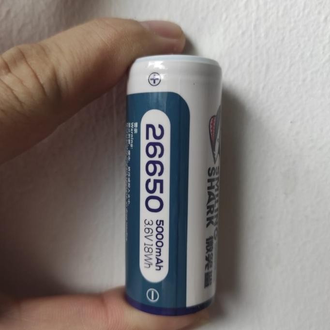 Terlaris Baterai Lithium 26650/18650 Smiling Shark 5000Mah Asli