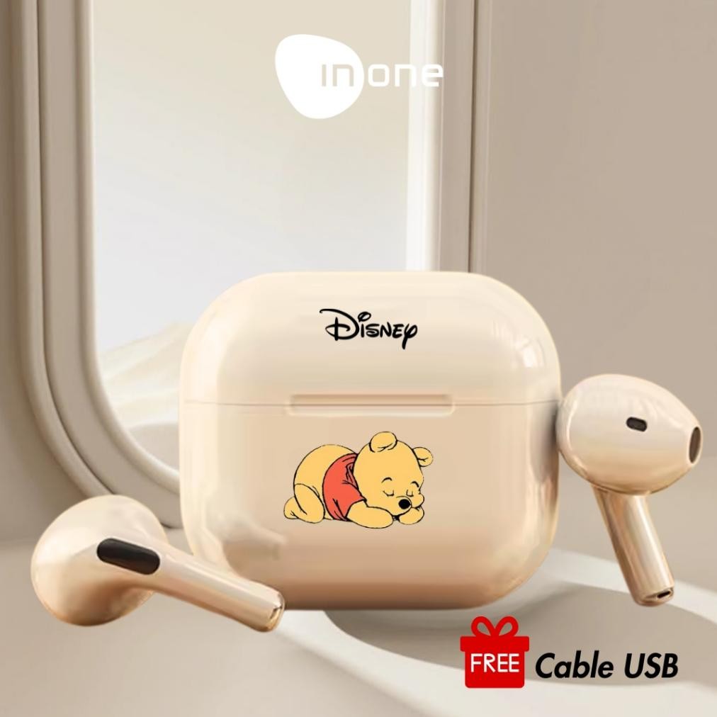 INONE Headset DISNEY TWS Earphone Earbuds WirelessBluetooth 5.3 HiFi Stereo Smart Touch Control