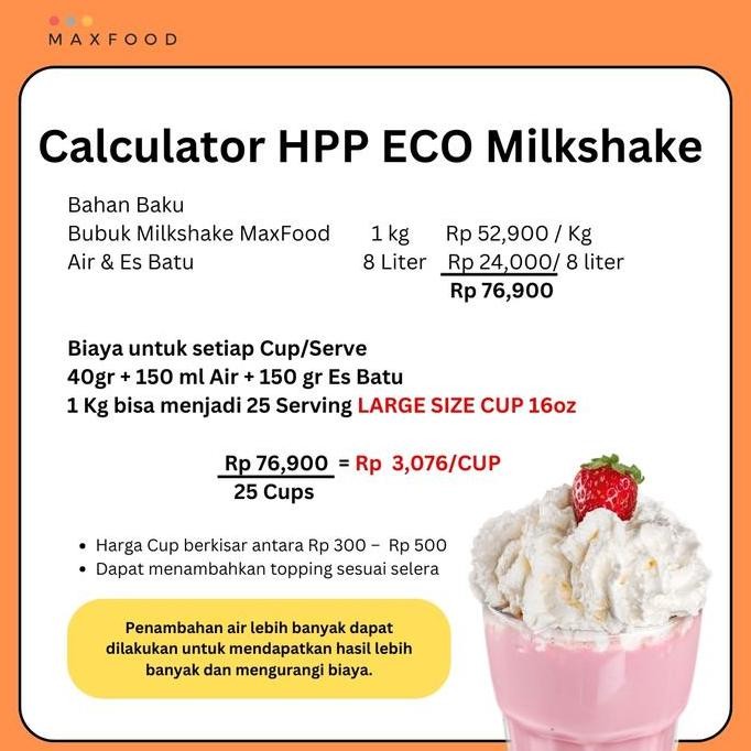 

Spesial Promo/ Maxfood - [Eco] Taro Milkshake Powder / Bubuk Minuman Rasa Talas Milkshake Ekonomis 1 Kg [Terlaris/Terbaru/Recommended]