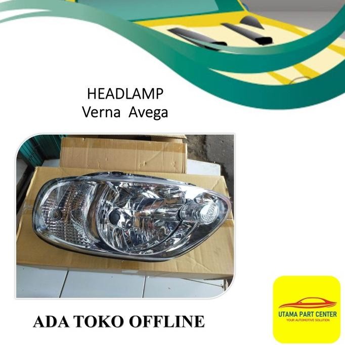 headlamp lampu besar depan mobil hyundai accent verna avega