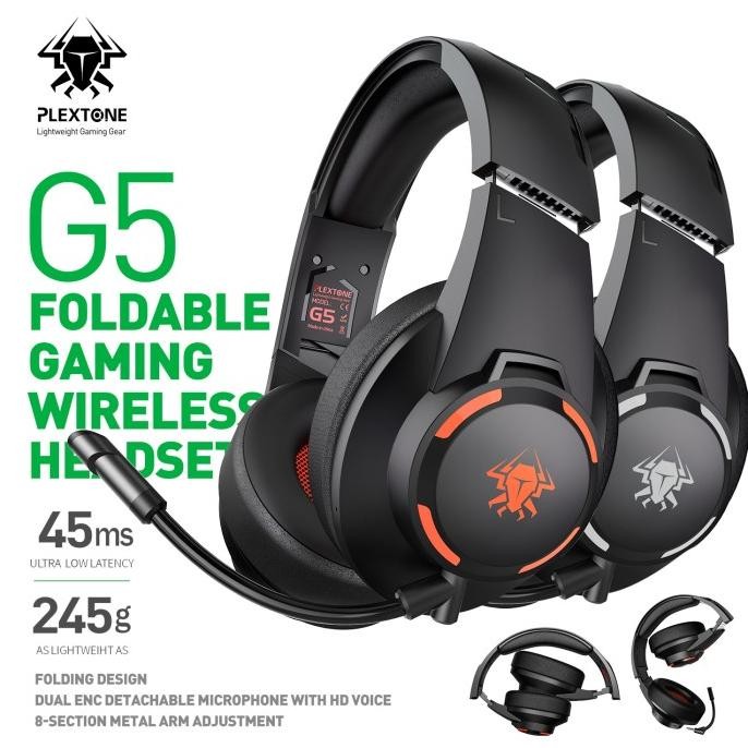 Plextone G5 Gaming Headset Foldable Wireless with ENC Mic
