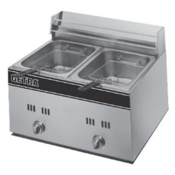 Terlaris Getra Deep Fryer Gas 2 Tungku - Gf-102G Ready Stok