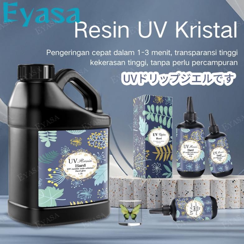

100/200/500g Resin Uv Bening / Resin Uv Hard / Lem Uv Resin Hard / Resin Ultraviolet Untuk Craft HYB