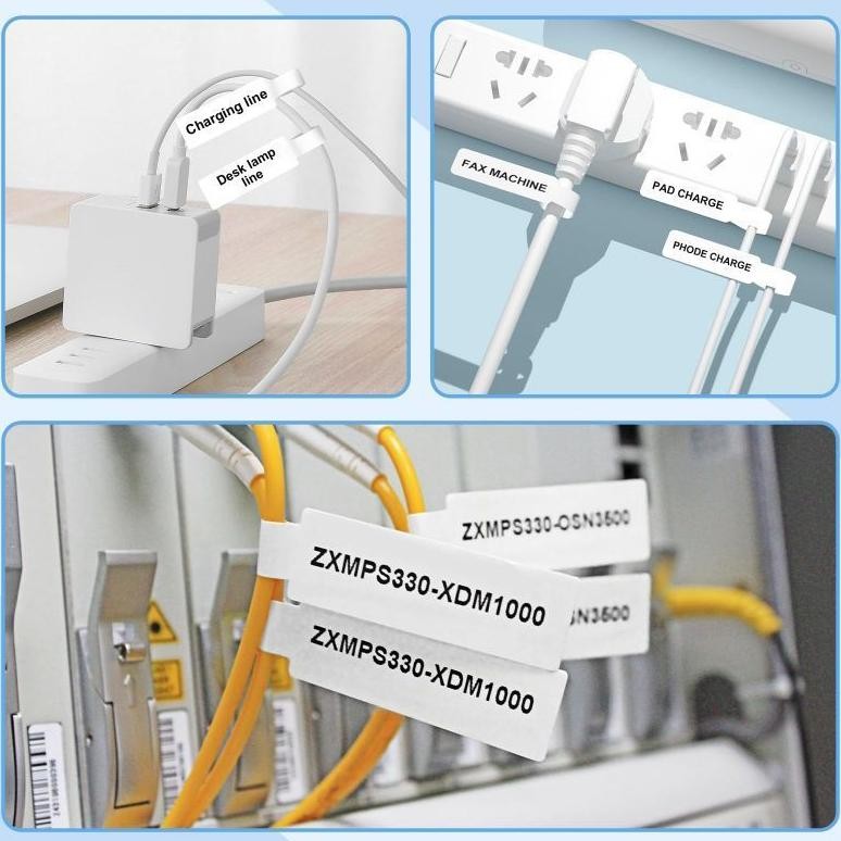 

65Pcs Thermal Cable Label Sticker Stiker Label Kabel Untuk Niimbot D11 D110