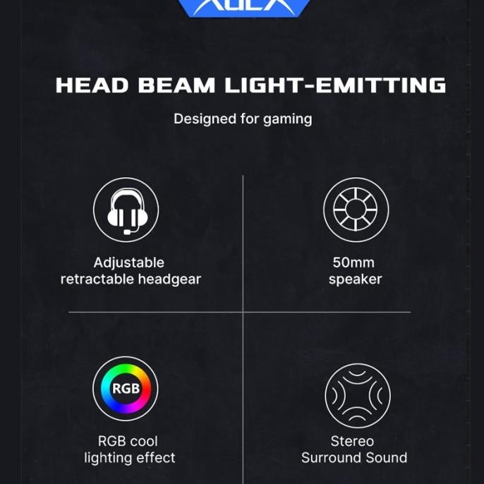 Headset Gaming AULA S503 USB Streamer Light RGB Running Headset