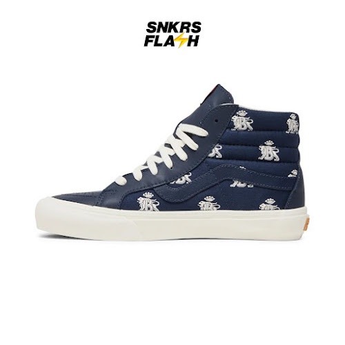 VANS Vault X Baracuta Sk8 Hi Pocket Lx1 Navy Sepatu Sneakers Pria - VN0A4UWX25I1 - Size 40.5