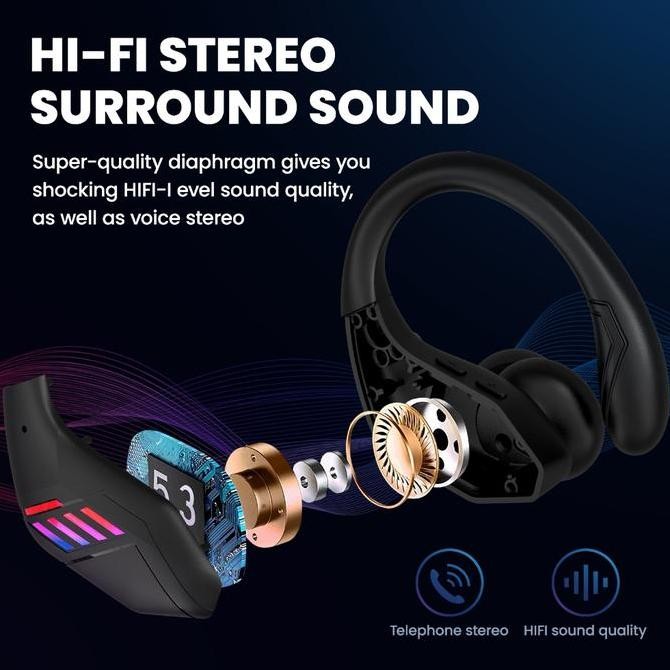 R400 Earphone Bluetooth Gaming Full Bass Wireless Headset Bluetooth low-latency Earbuds HIFI Headpho