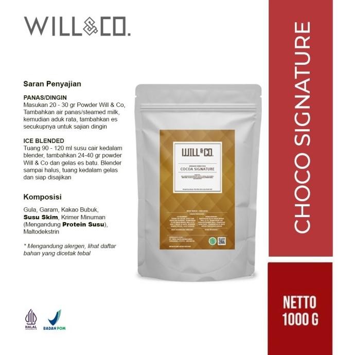 

Spesial Promo/ Will&Co Premium Powder Rasa Cocoa Signature 1Kg [Terlaris/Terbaru/Recommended]