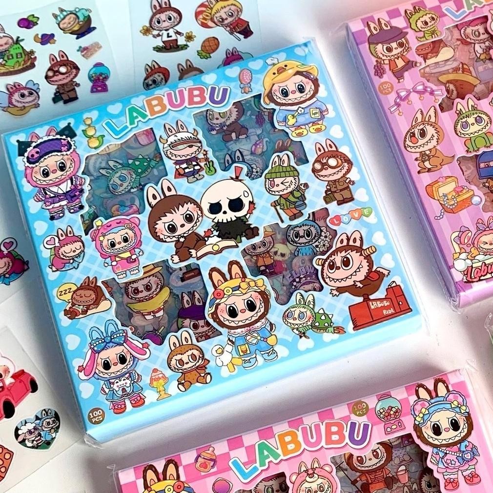 

Labubu Sticker Box Isi 100 Tempelan Gambar Lucu Karakter