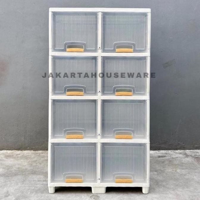 Lemari Cabinet Transparan Serbaguna Napolly Locker Box Lemari Pakaian