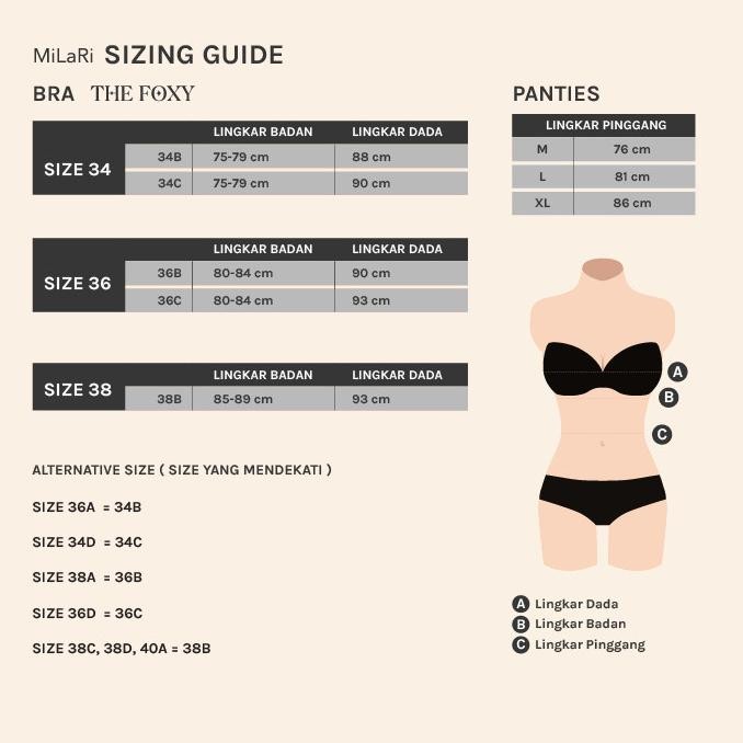 Promo Milari-The Foxy, 3Set Wireless Bra /Lycra & Panties