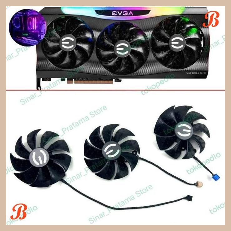 [SRP] Fan Vga Evga RTX 3070 3080 3090 FTW3 Ultra XC3 Black gamimg 87mm 4pin
