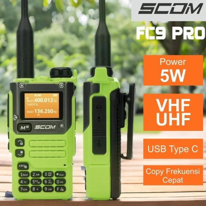 ht scom fc9 pro handy talky vhf uhf