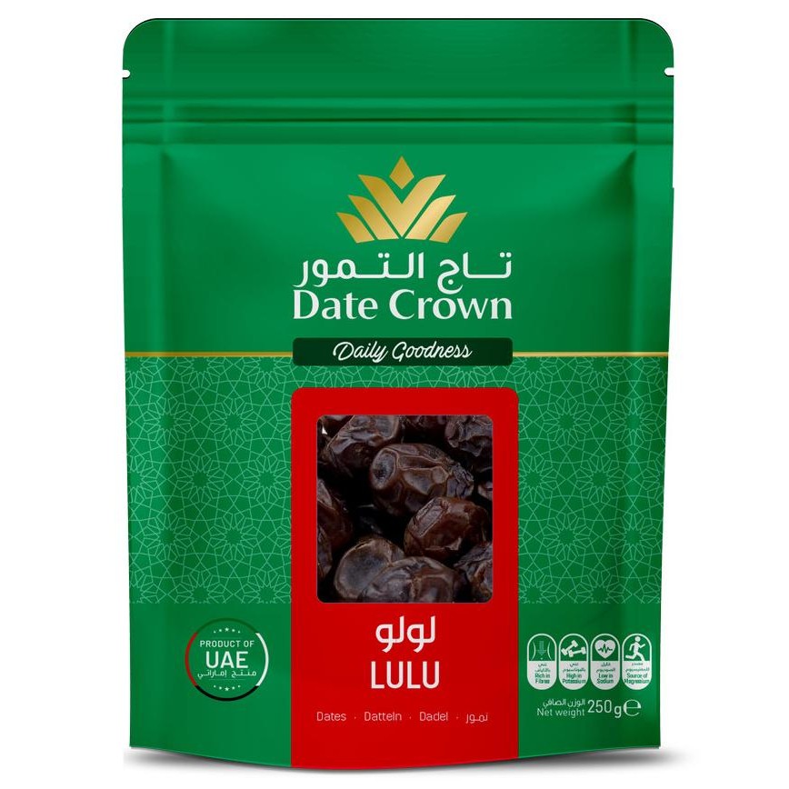 

Grosir Kurma Date Crown Lulu 250 G - 1 Dus (Isi 20 Pcs)