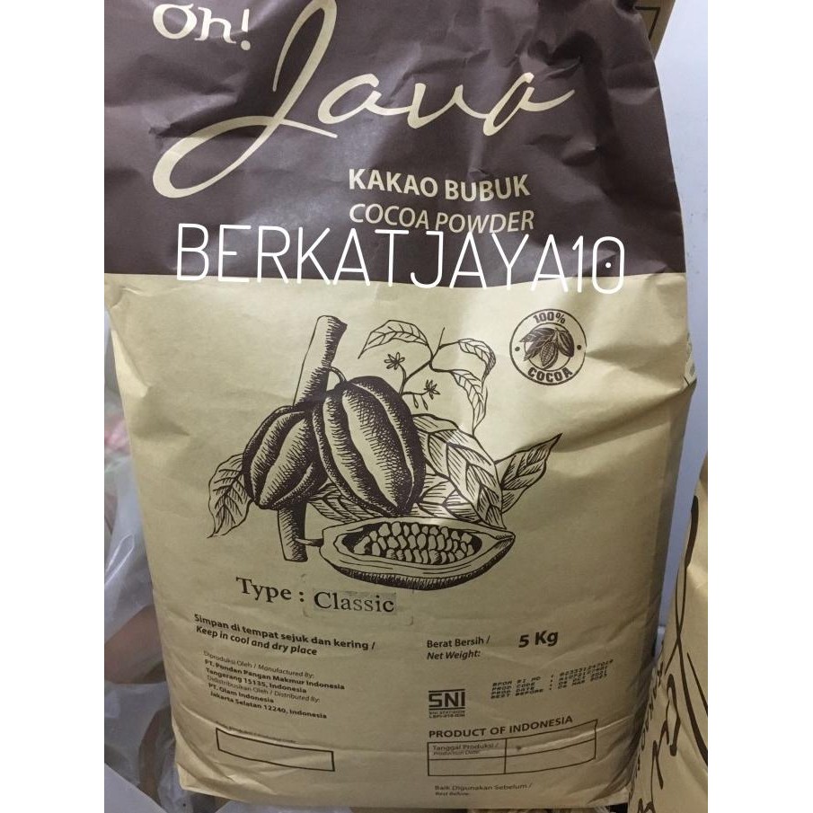 

Promo Oh Java Classic Cocoa Powder Bubuk Coklat Kakao Kemasan Asli 5Kg