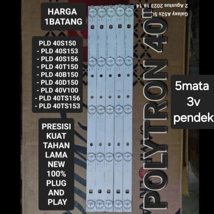 Terbaru BACKLIGHT BL TV POLYTRON 40 PLD-40TS153 PLD40TS153 40D153 5k 3v 5led tojil4