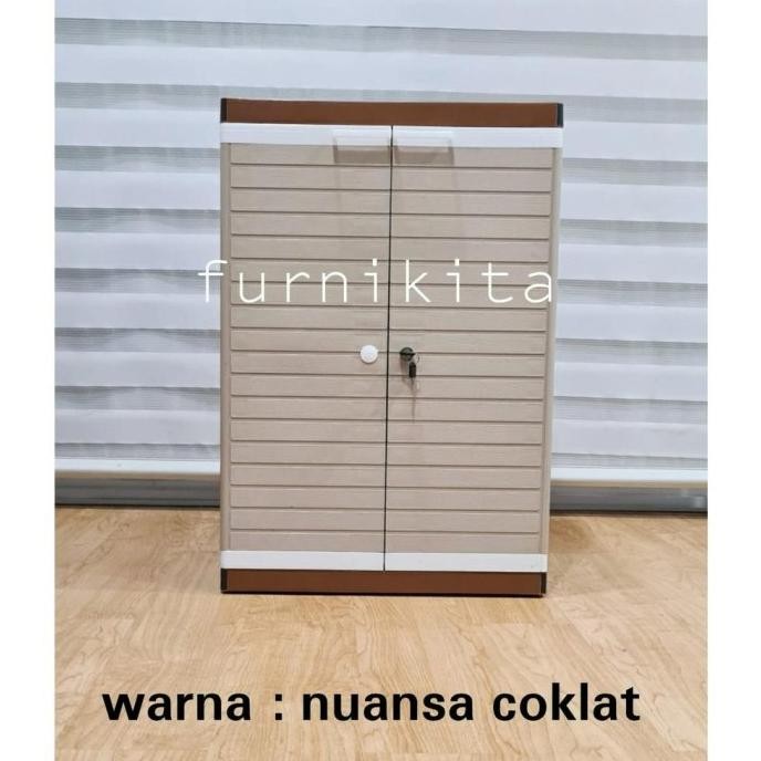 LEMARI PLASTIK CLUB SUSUN 2 KUNCI / LEMARI NAKAS MINIMALIS GRAND