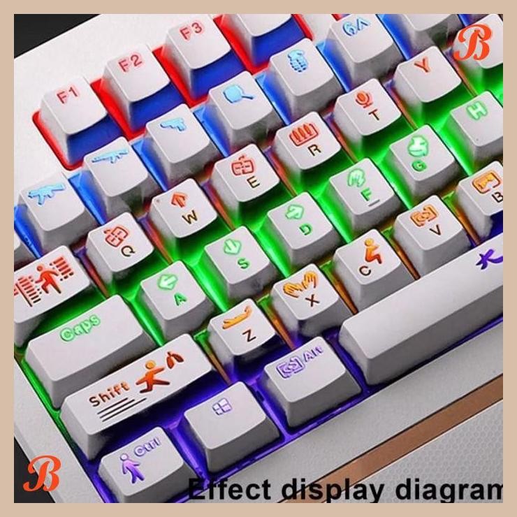 [SRP] 104 set Keycaps Mechanical Gaming PUBG war OEM Profile white edition