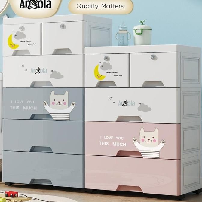 Angola Lemari Plastik 4 dan 5 Tingkat/Lemari Pakaian Anak C70-C71