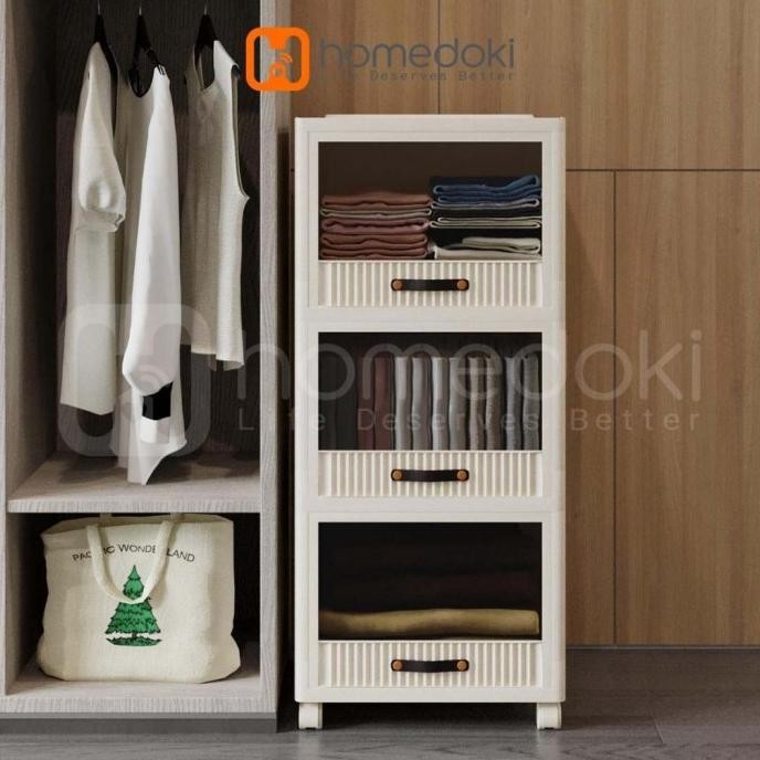 Lemari Plastik 5 Susun/Lemari Plastik Pakaian Lipat/Lemari Plastik Estetik/Lemari Plastik Portable