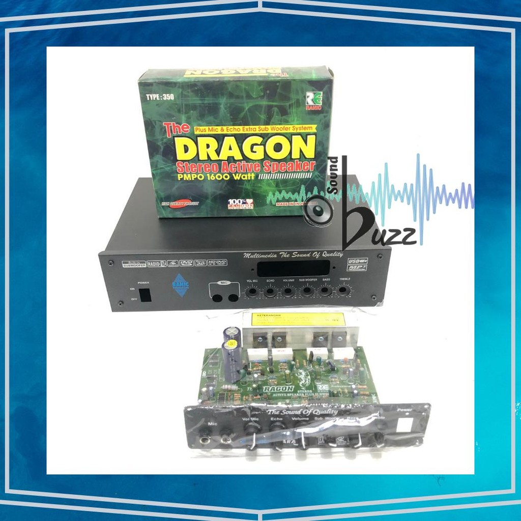 BOX AMPLIFIER RANIC + MP3 BLUETOOTH DRAGON BY RANIC