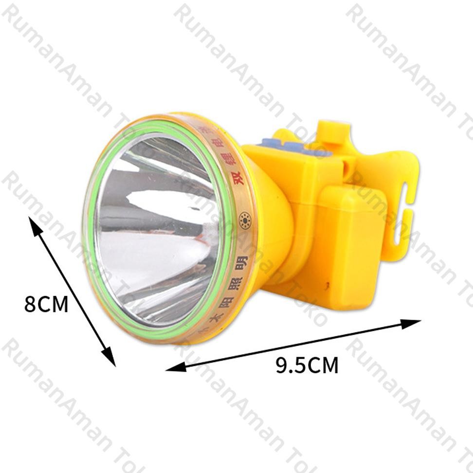 SENTER KEPALA SELAM DIVING SUPER TERANG 100 WATT LED CAHAYA PUTIH / SENTER KEPALA SUPER TERANG / SEN